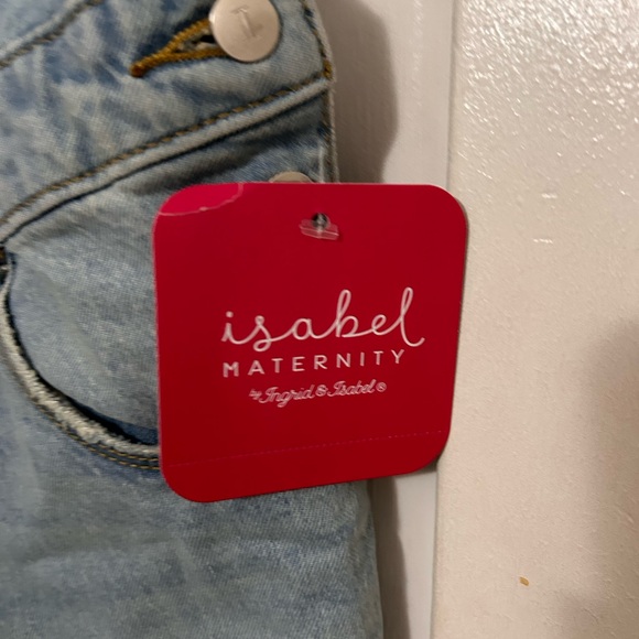 Denim romper jumper jumpsuit rumper maternity 12 / 31 isabel new - Picture 4 of 5